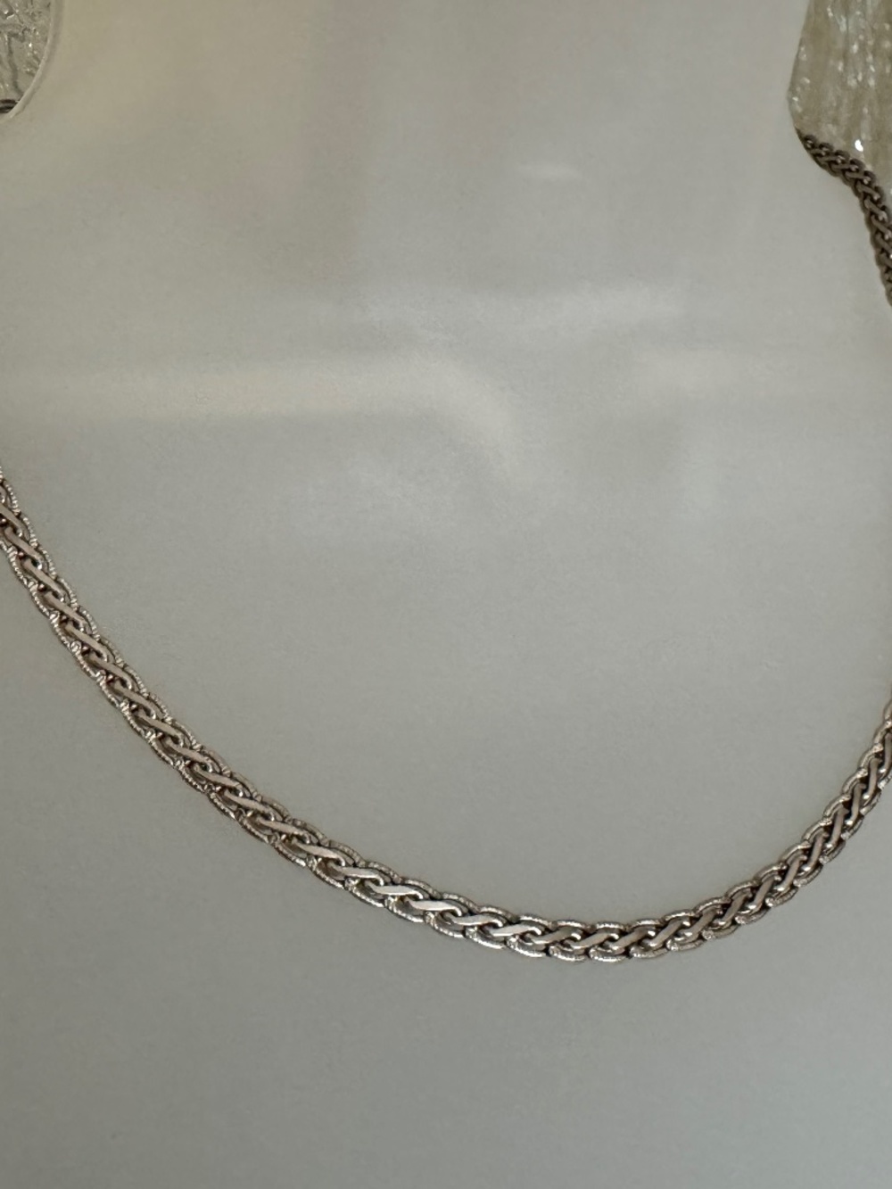 VINTAGE BYZANTINE SILVER  NECKLACE ,CHAIN,, 19”. ITALY